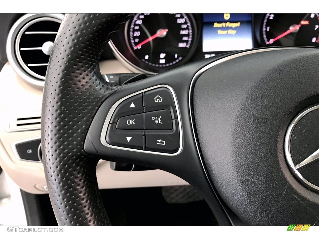 2017 Mercedes-Benz C 300 4Matic Sedan Silk Beige/Black Steering Wheel Photo #139434864