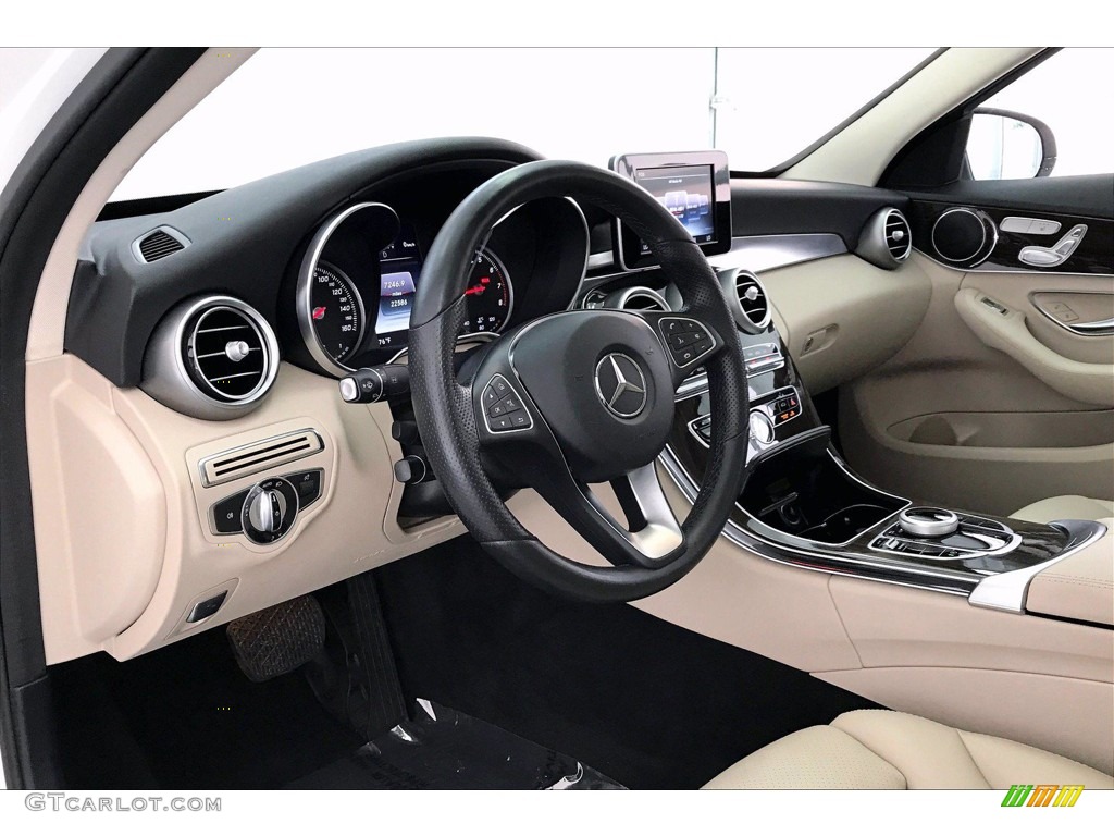 2017 Mercedes-Benz C 300 4Matic Sedan Silk Beige/Black Dashboard Photo #139434918