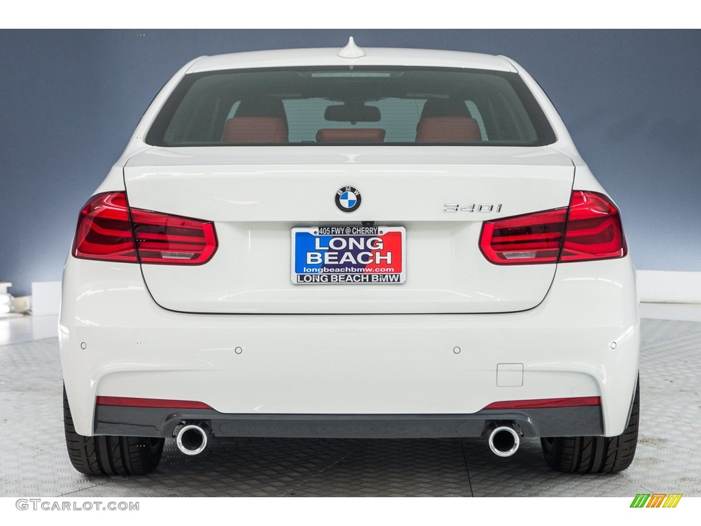 2018 3 Series 340i Sedan - Alpine White / Coral Red photo #4