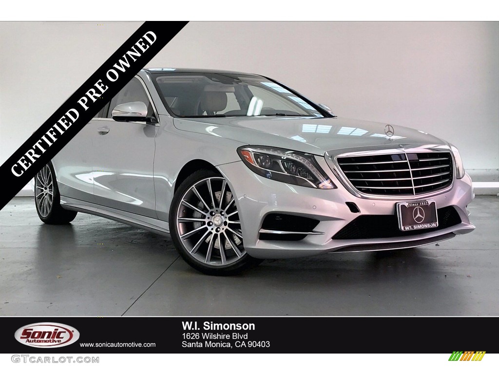 2016 S 550e Plug-In Hybrid Sedan - Iridium Silver Metallic / Silk Beige/Espresso Brown photo #1