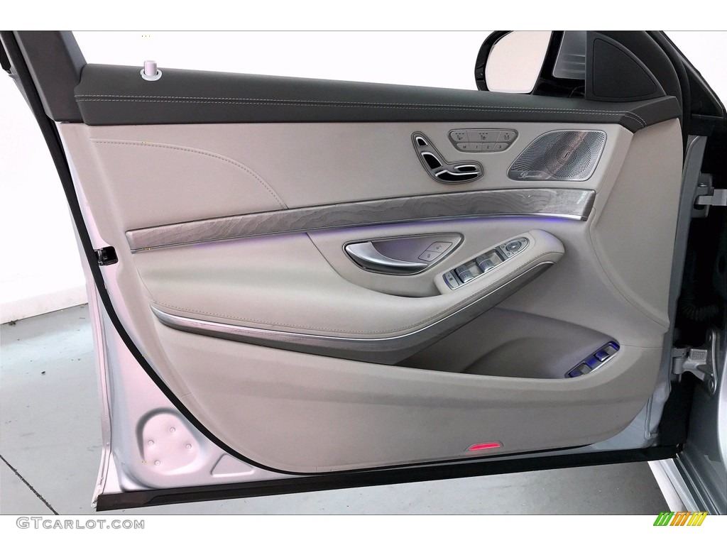 2016 Mercedes-Benz S 550e Plug-In Hybrid Sedan Silk Beige/Espresso Brown Door Panel Photo #139435419