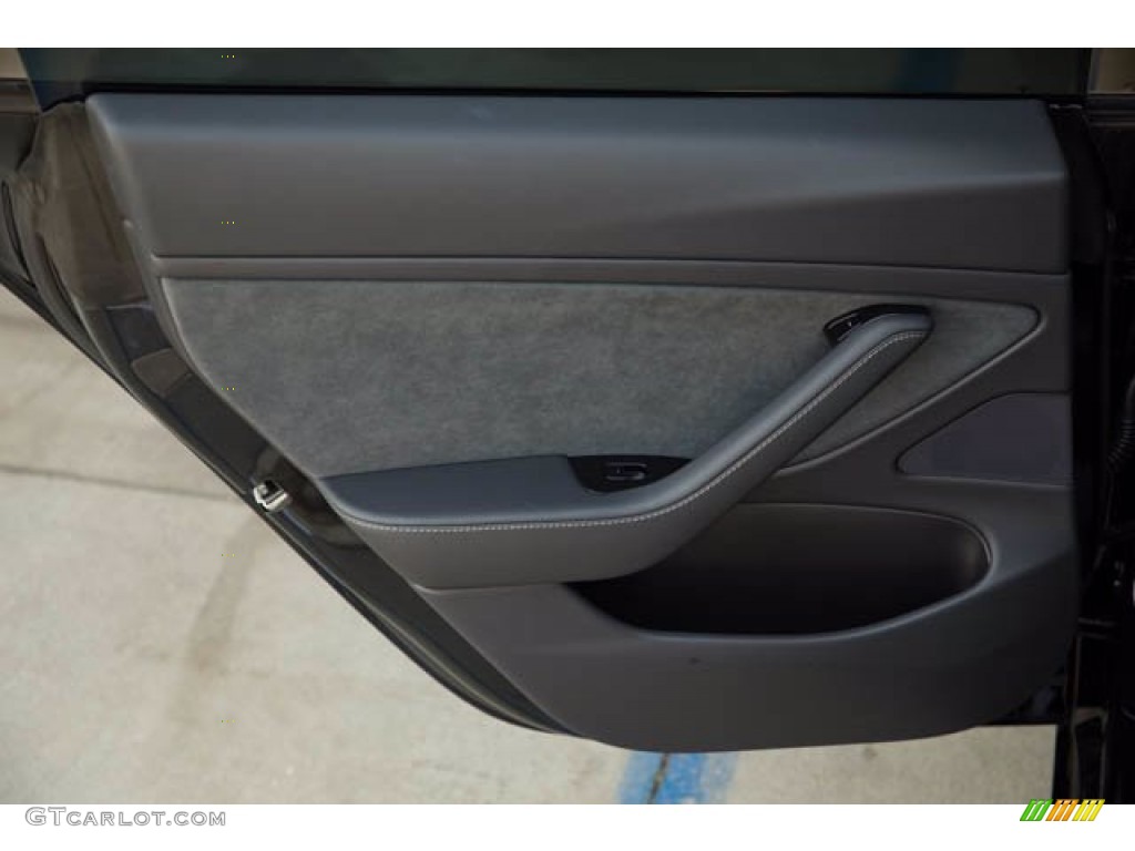 2019 Tesla Model 3 Standard Range Black Door Panel Photo #139439892
