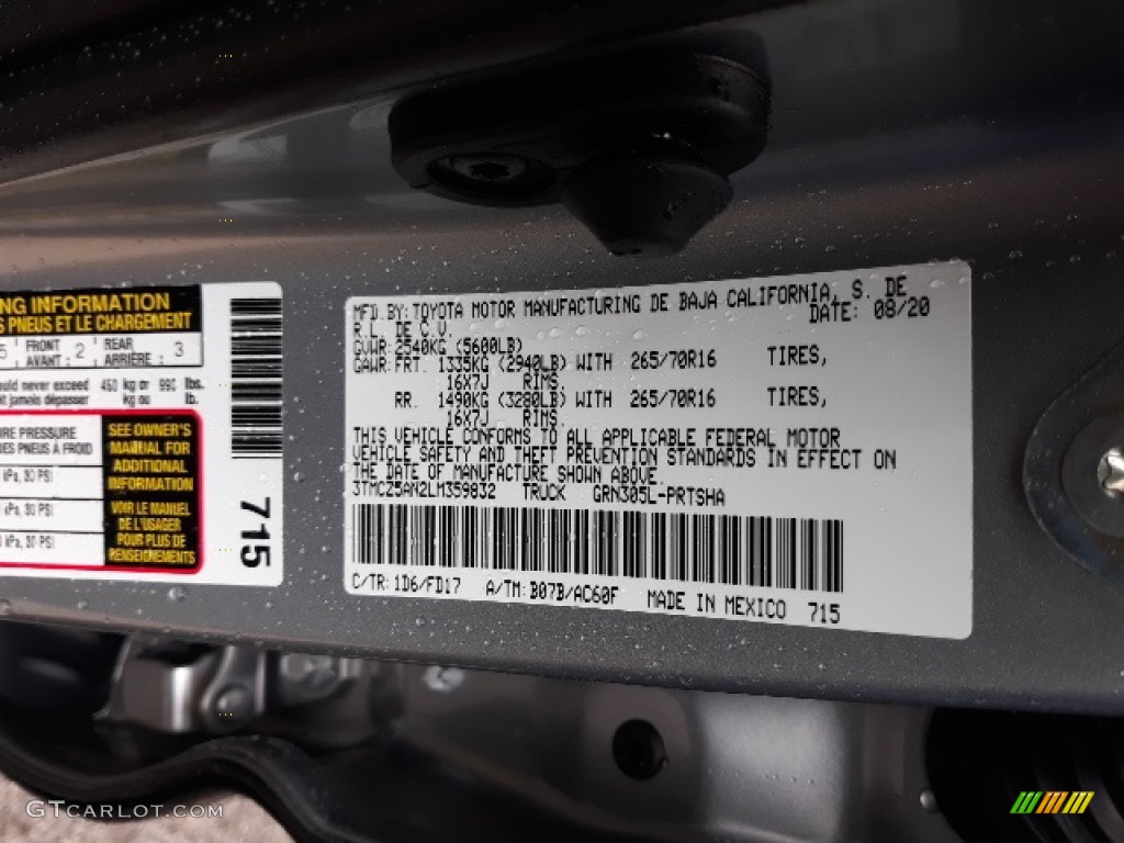 2020 Tacoma TRD Off Road Double Cab 4x4 - Silver Sky Metallic / TRD Cement/Black photo #36