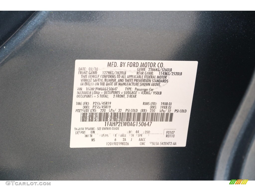 2010 Taurus SEL - Steel Blue Metallic / Light Stone photo #18