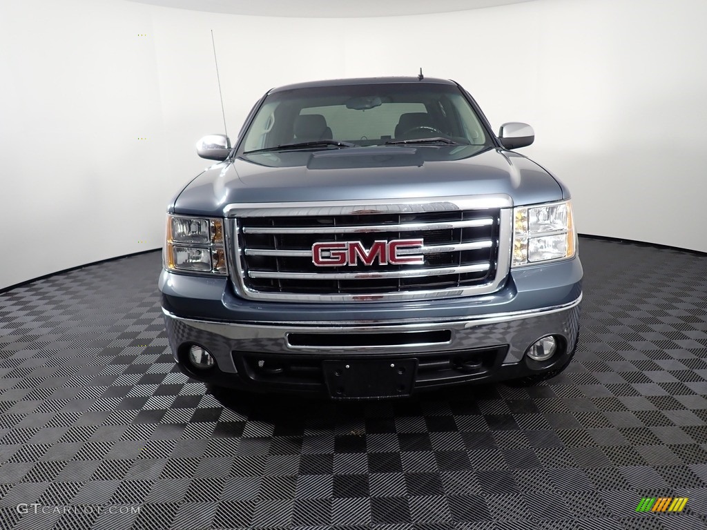 2012 Sierra 1500 SLE Extended Cab 4x4 - Stealth Gray Metallic / Dark Titanium/Light Titanium photo #4