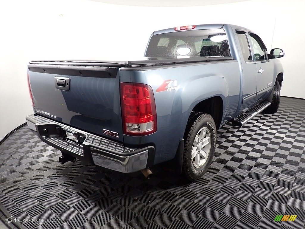 2012 Sierra 1500 SLE Extended Cab 4x4 - Stealth Gray Metallic / Dark Titanium/Light Titanium photo #14