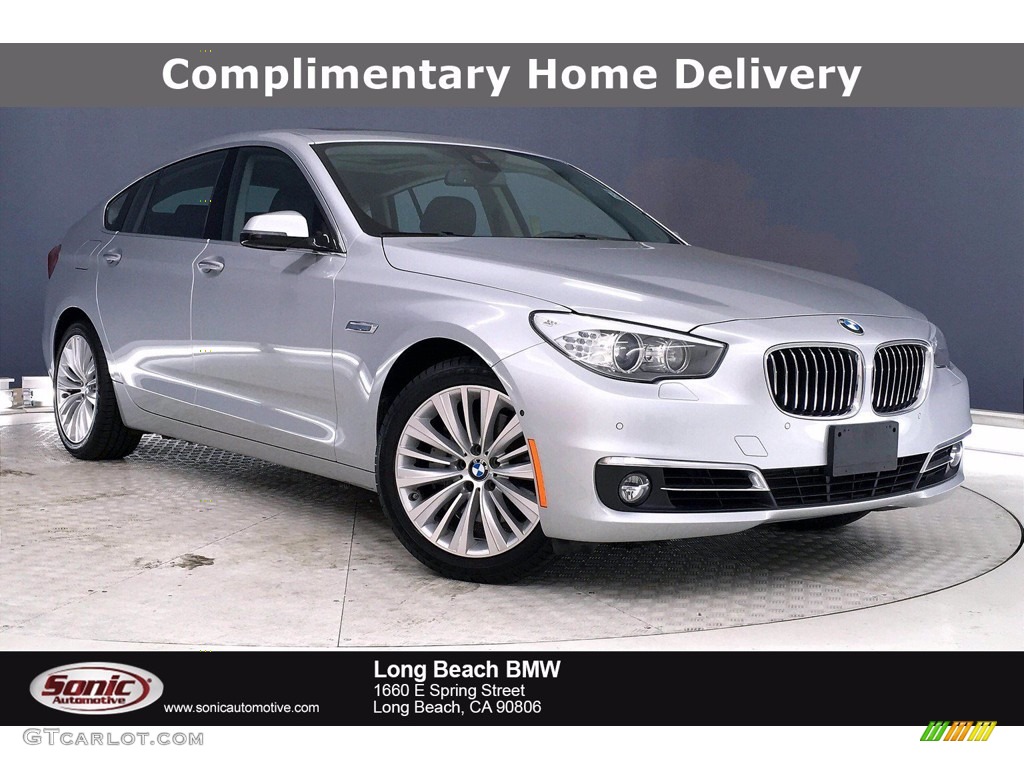2017 5 Series 535i Gran Turismo - Glacier Silver Metallic / Black photo #1