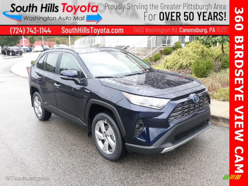 2020 RAV4 Limited AWD Hybrid - Blueprint / Black photo #1
