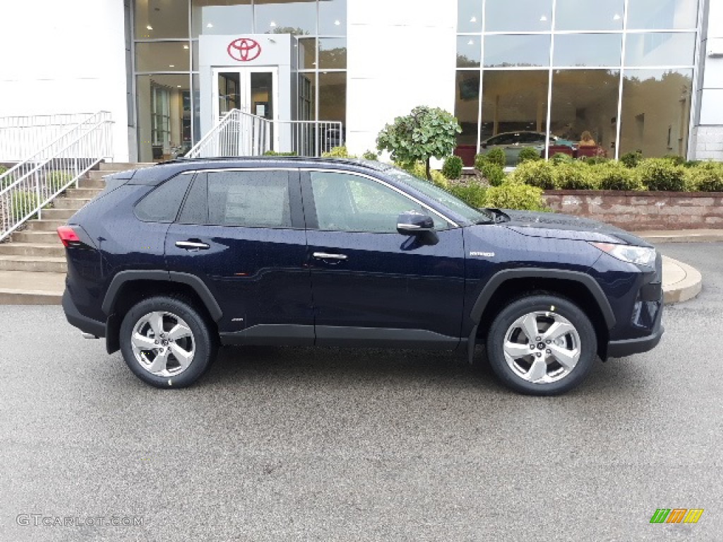 2020 RAV4 Limited AWD Hybrid - Blueprint / Black photo #33
