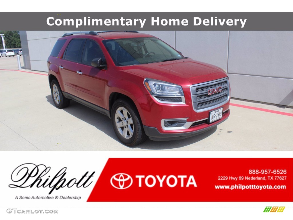 Crystal Red Tintcoat GMC Acadia