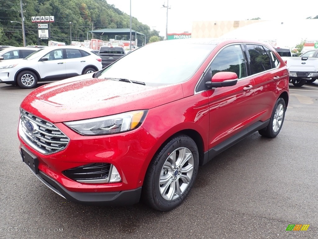 Rapid Red Metallic 2020 Ford Edge Titanium AWD Exterior Photo #139449327