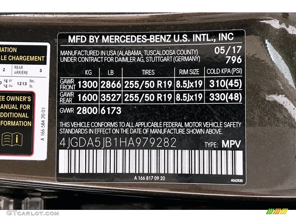 2017 GLE Color Code 796 for Dakota Brown Metallic Photo #139450549