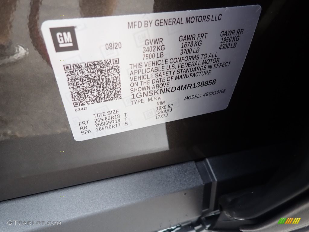 2021 Tahoe LT 4WD - Graywood Metallic / Jet Black photo #16