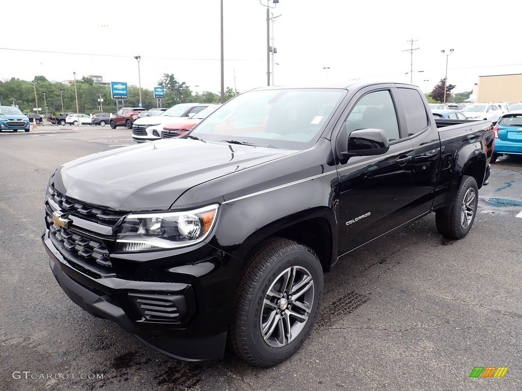 Black 2021 Chevrolet Colorado WT Extended Cab 4x4 Exterior Photo #139450885