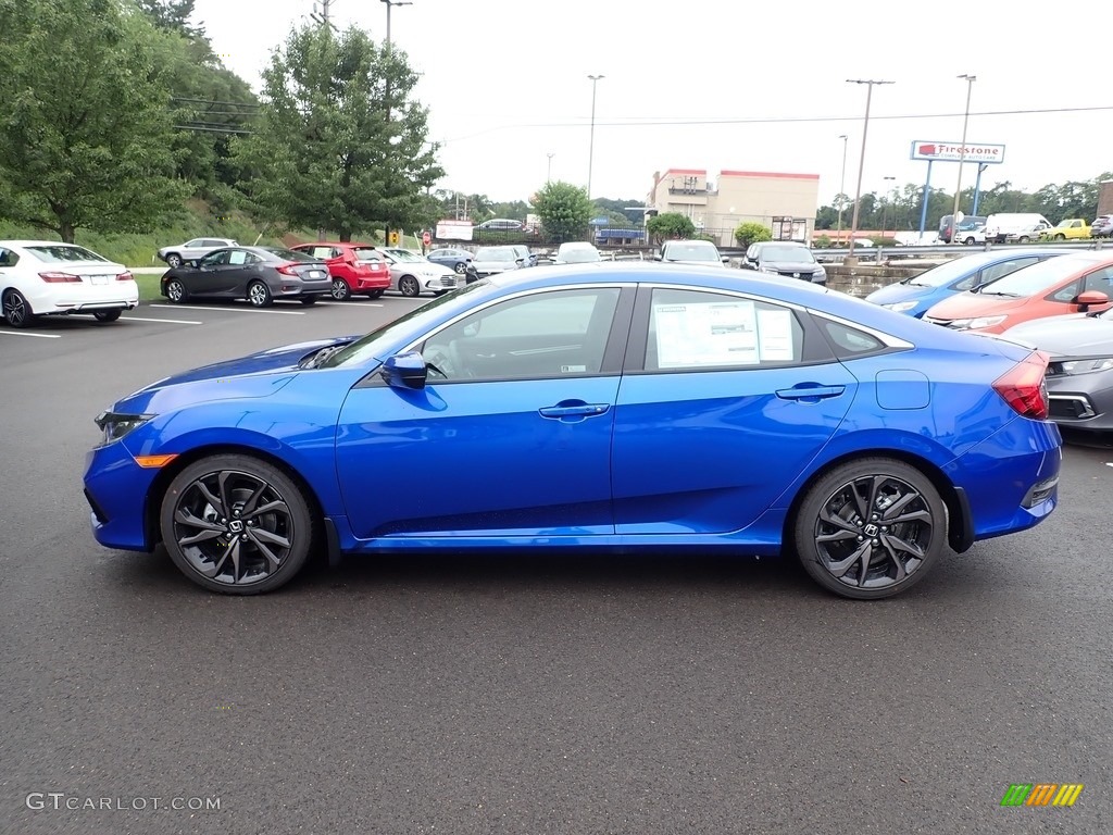 Aegean Blue Metallic 2020 Honda Civic Sport Sedan Exterior Photo #139451179