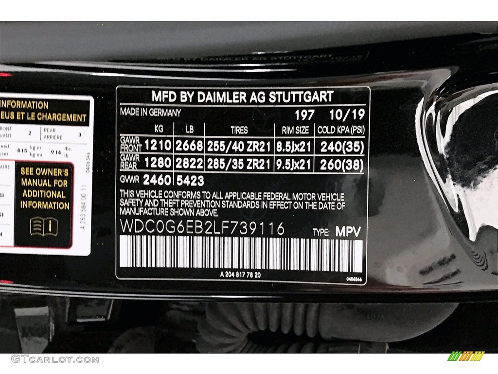 2020 Mercedes-Benz GLC AMG 43 4Matic Color Code Photos
