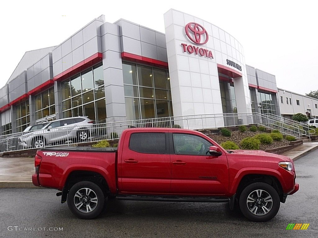 2019 Tacoma TRD Sport Double Cab 4x4 - Barcelona Red Metallic / Black photo #2