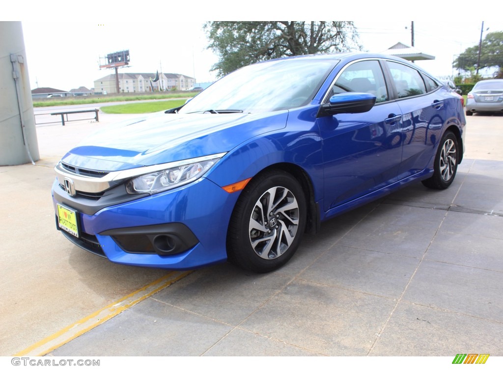 Aegean Blue Metallic 2018 Honda Civic EX Sedan Exterior Photo #139453168