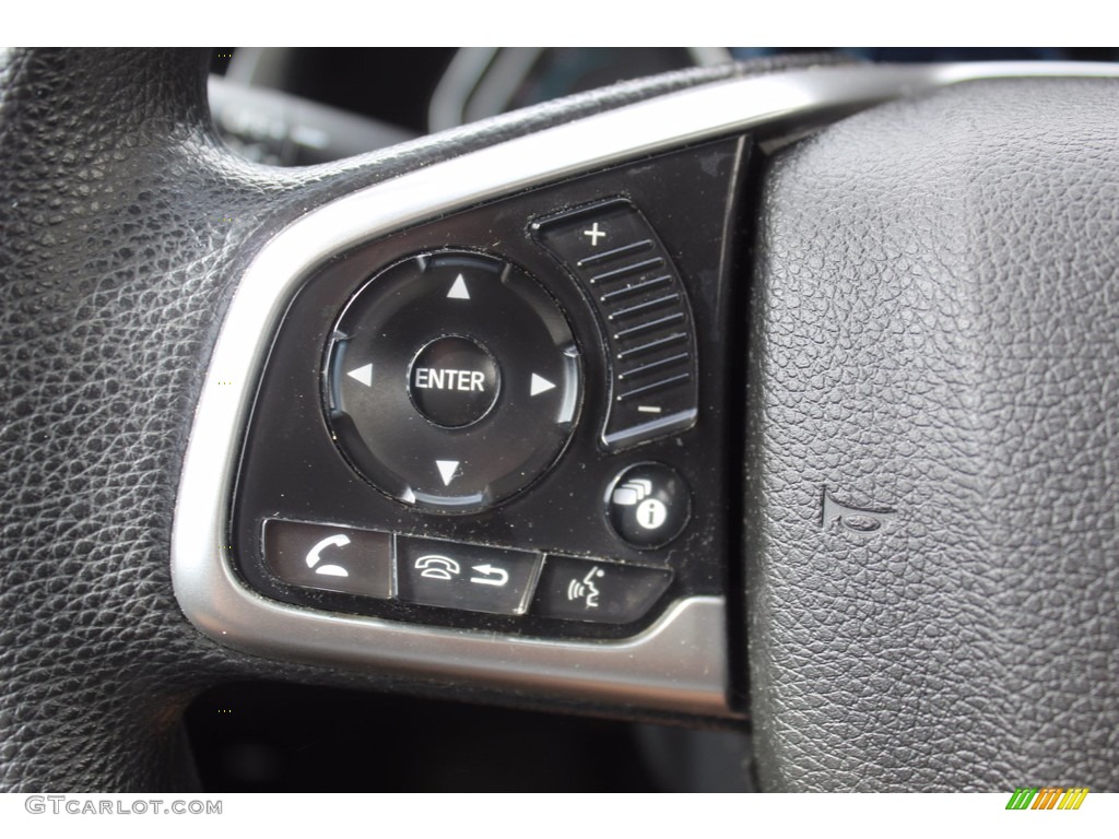 2018 Honda Civic EX Sedan Black Steering Wheel Photo #139453261