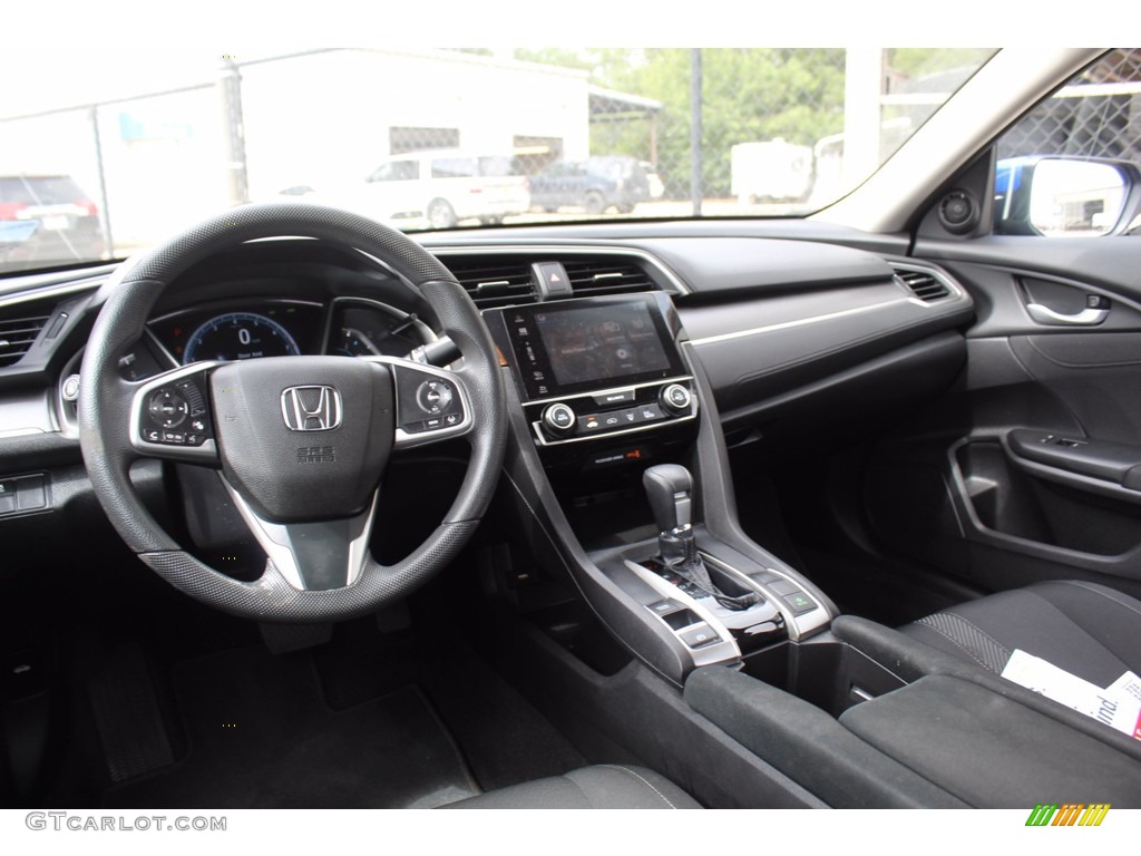 Black Interior 2018 Honda Civic EX Sedan Photo #139453378