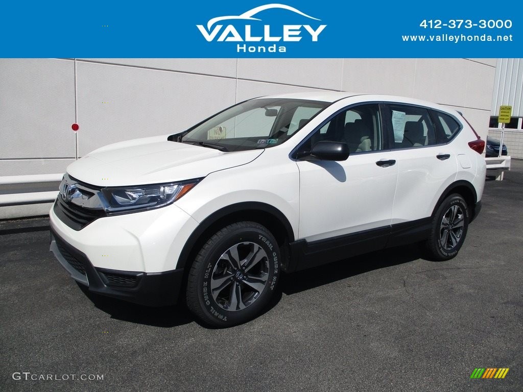 2018 CR-V LX AWD - White Diamond Pearl / Ivory photo #1