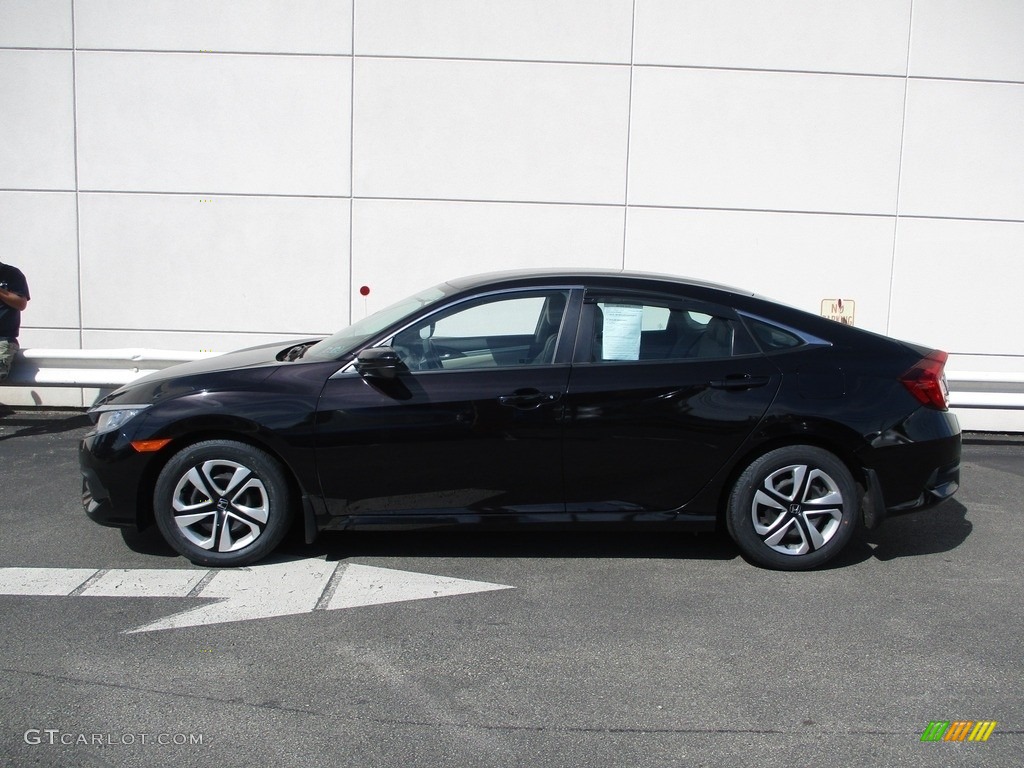 2017 Civic LX Sedan - Burgundy Night Pearl / Ivory photo #2