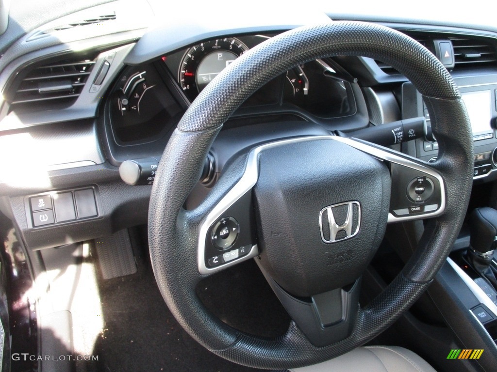 2017 Civic LX Sedan - Burgundy Night Pearl / Ivory photo #14