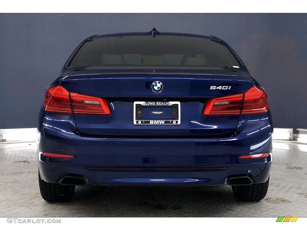 2017 5 Series 540i Sedan - Mediterranean Blue Metallic / Canberra Beige photo #3
