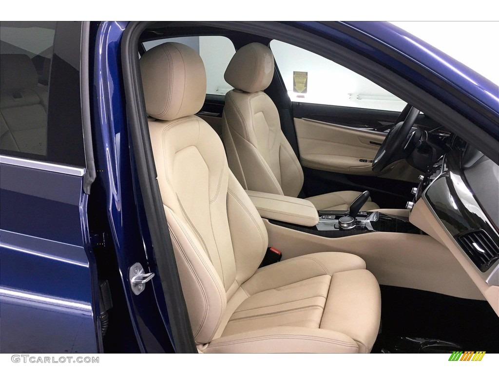 2017 5 Series 540i Sedan - Mediterranean Blue Metallic / Canberra Beige photo #6