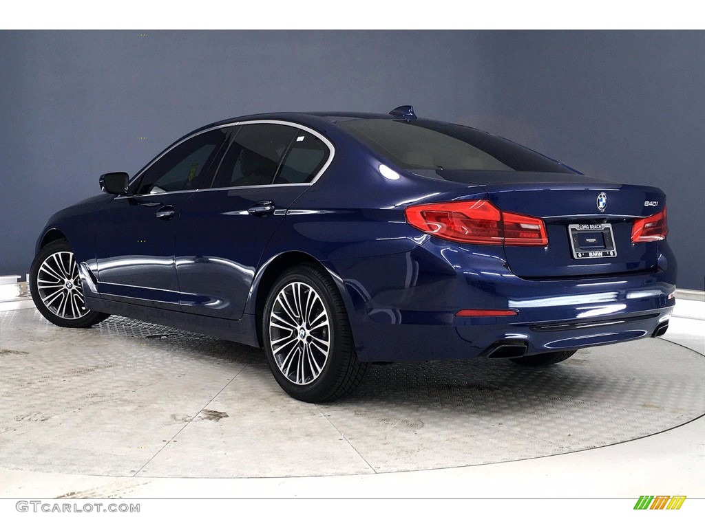 2017 5 Series 540i Sedan - Mediterranean Blue Metallic / Canberra Beige photo #10