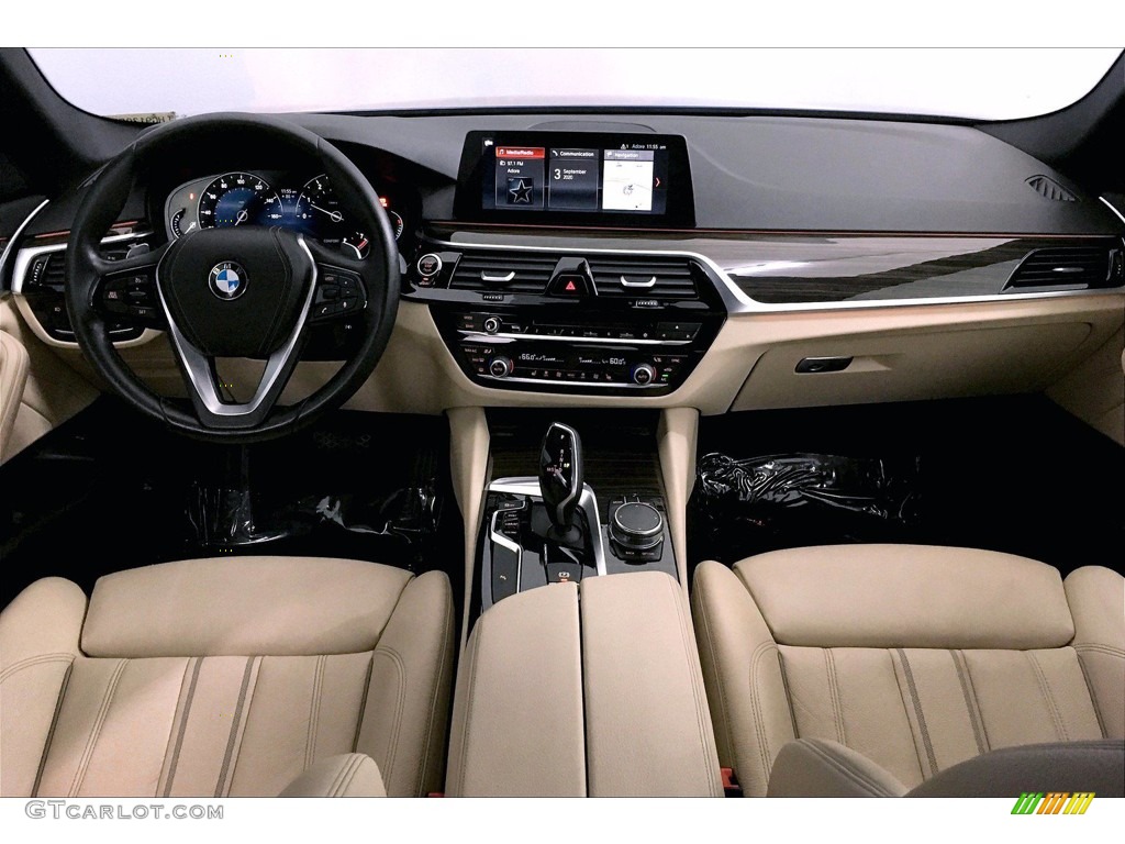 2017 5 Series 540i Sedan - Mediterranean Blue Metallic / Canberra Beige photo #15