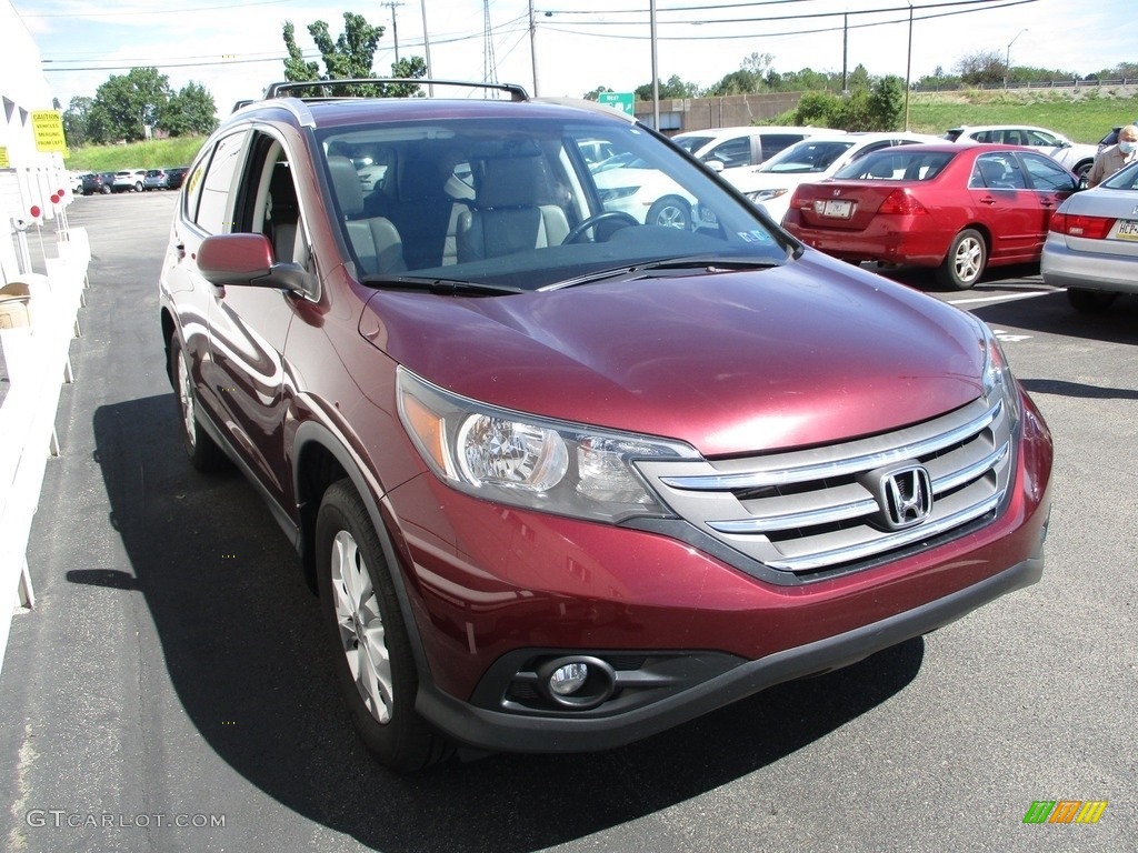 2012 CR-V EX-L 4WD - Basque Red Pearl II / Beige photo #7