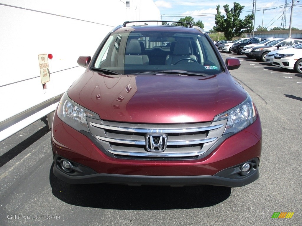 2012 CR-V EX-L 4WD - Basque Red Pearl II / Beige photo #8