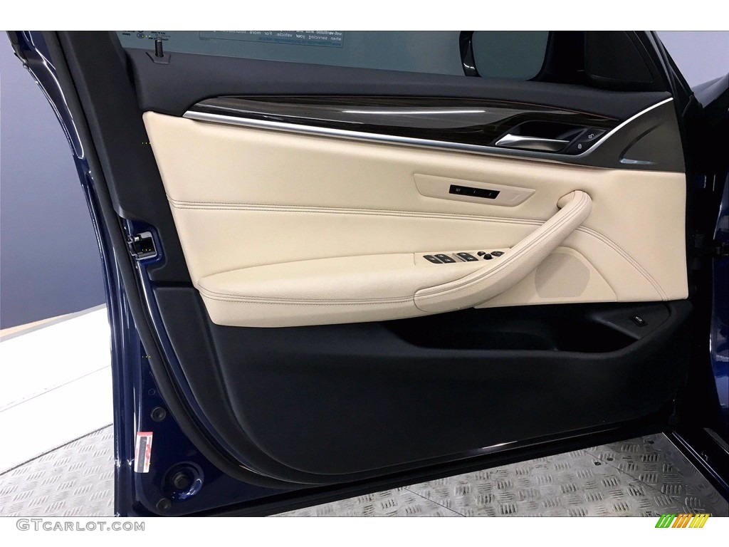 2017 5 Series 540i Sedan - Mediterranean Blue Metallic / Canberra Beige photo #23