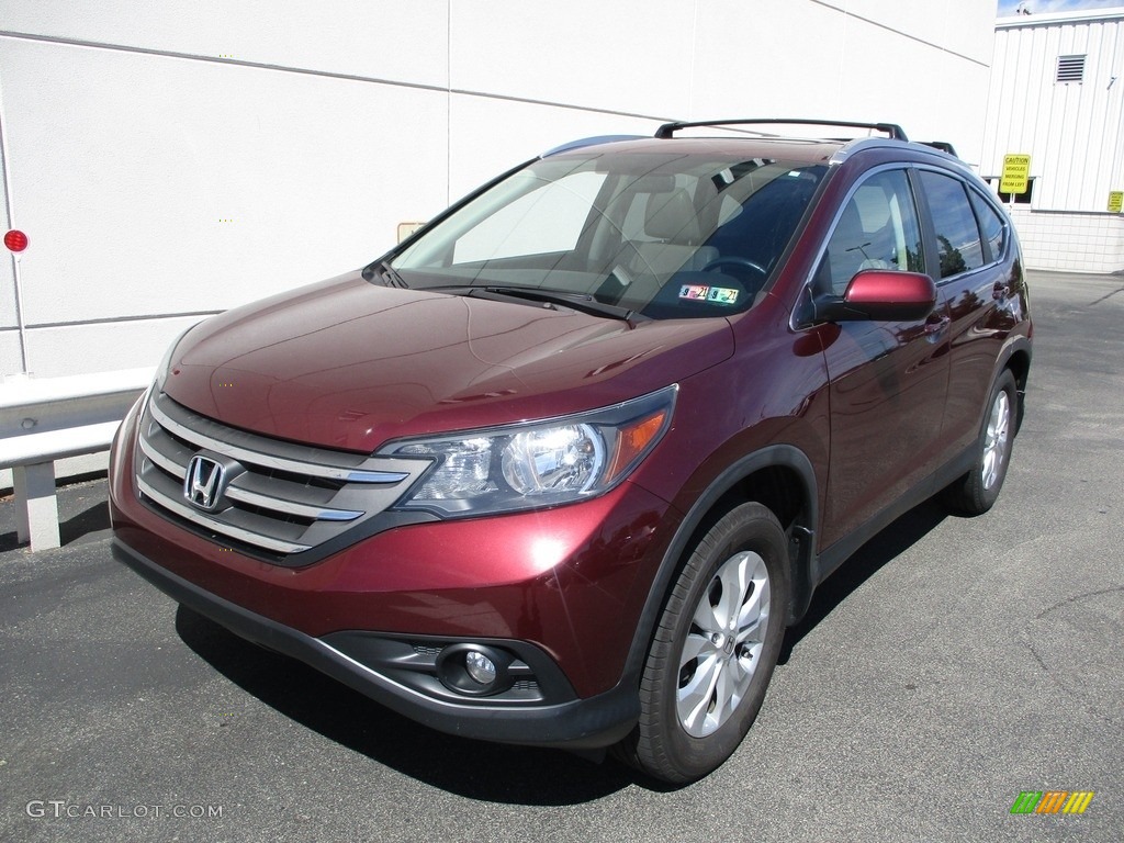 2012 CR-V EX-L 4WD - Basque Red Pearl II / Beige photo #9