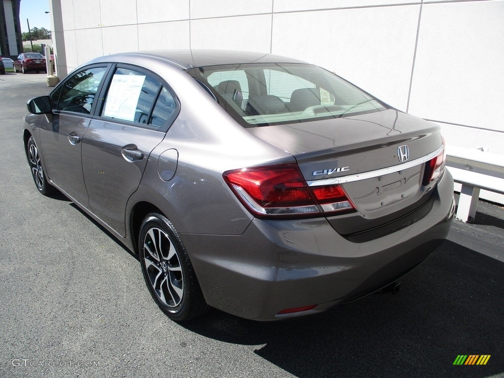 2014 Civic EX Sedan - Urban Titanium Metallic / Beige photo #3