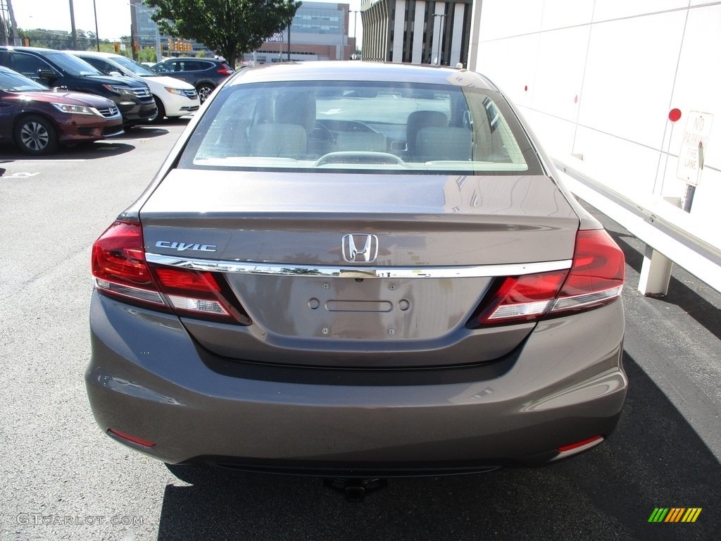 2014 Civic EX Sedan - Urban Titanium Metallic / Beige photo #4