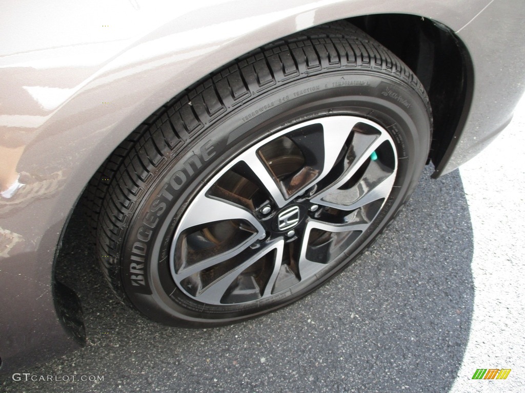 2014 Civic EX Sedan - Urban Titanium Metallic / Beige photo #6