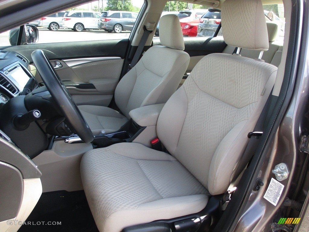 2014 Civic EX Sedan - Urban Titanium Metallic / Beige photo #12