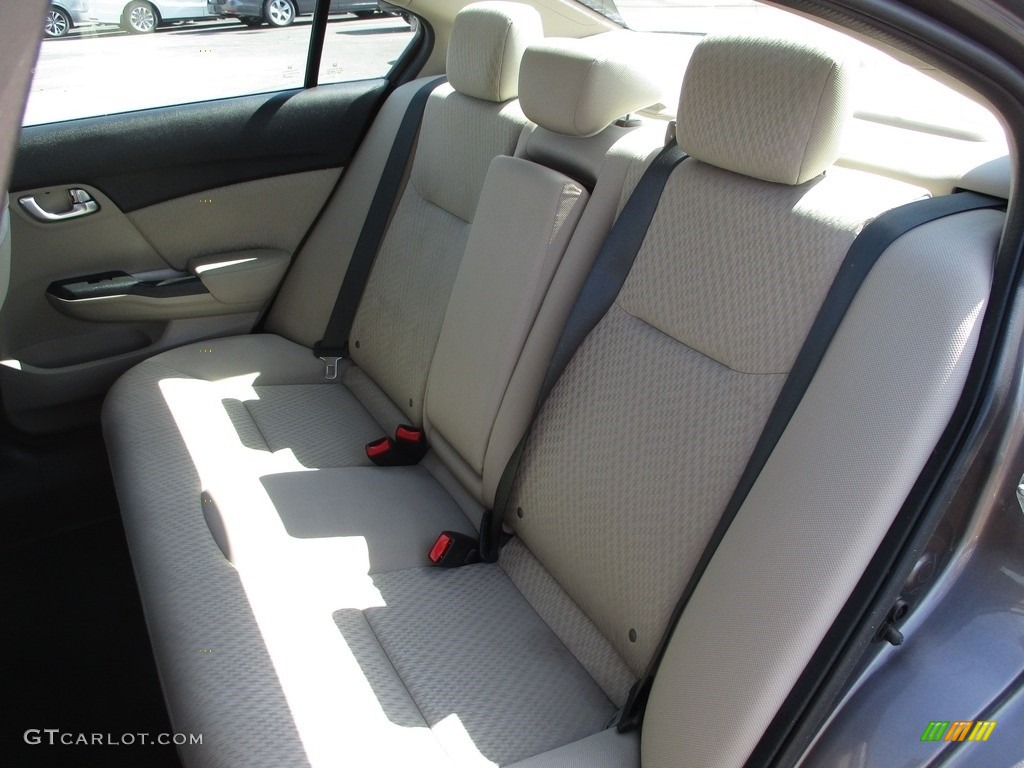 2014 Civic EX Sedan - Urban Titanium Metallic / Beige photo #13
