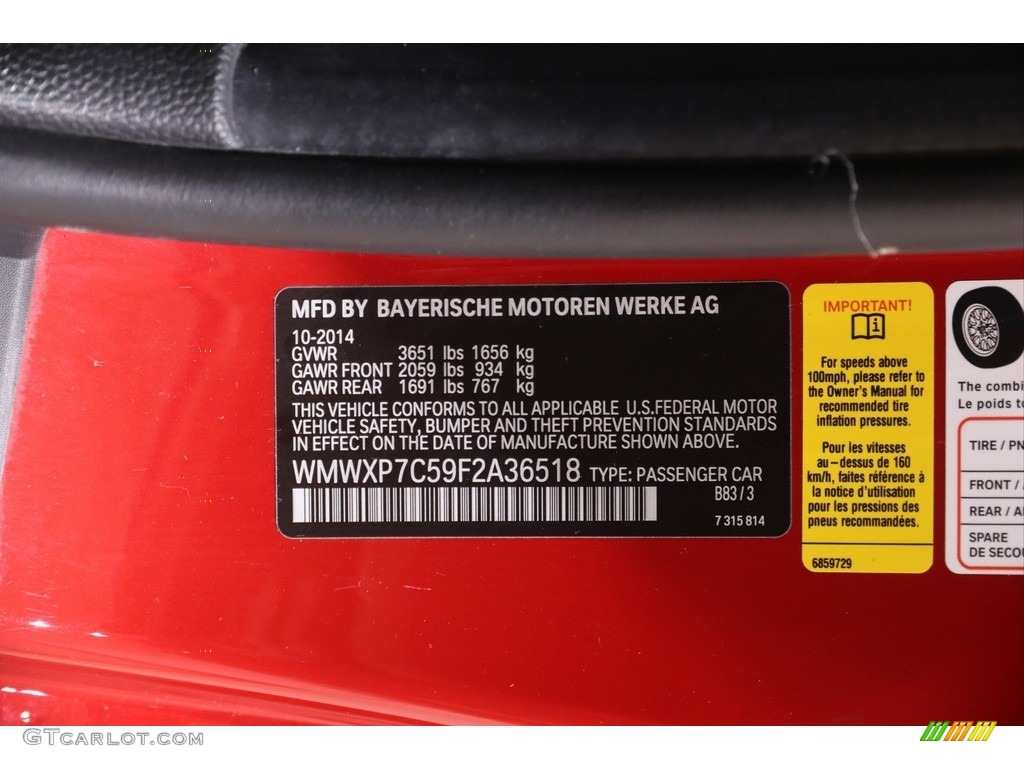 2015 Cooper S Hardtop 2 Door - Blazing Red Metallic / Carbon Black photo #17
