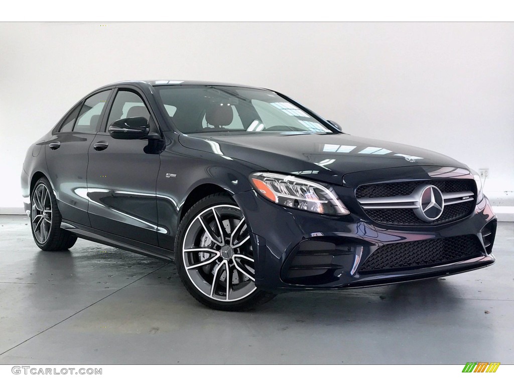 2020 C AMG 43 4Matic Sedan - Lunar Blue Metallic / Saddle Brown/Black photo #10