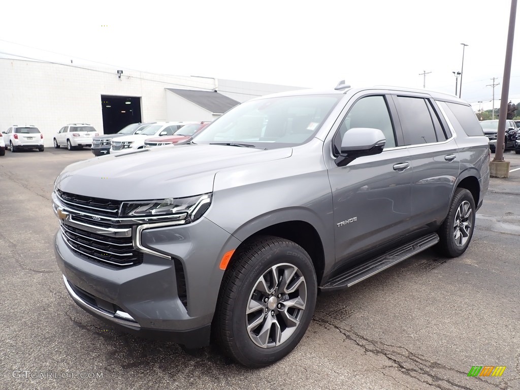 Satin Steel Metallic 2021 Chevrolet Tahoe LT 4WD Exterior Photo #139465481