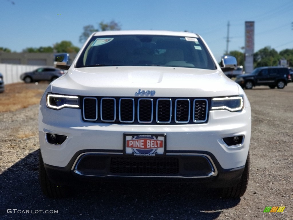 2020 Grand Cherokee Limited 4x4 - Bright White / Light Frost Beige/Black photo #3