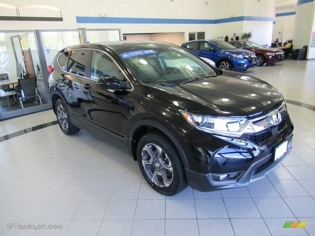 2018 CR-V EX-L AWD - Crystal Black Pearl / Black photo #3