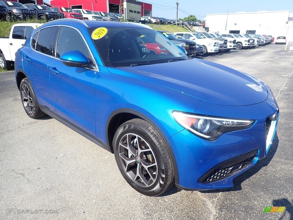 2019 Stelvio Ti AWD - Misano Blue Metallic / Black photo #8