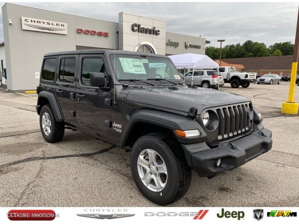 2021 Wrangler Unlimited Sport 4x4 - Granite Crystal Metallic / Black photo #1