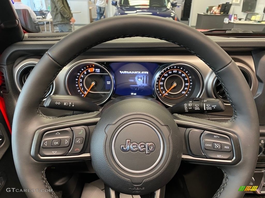 2021 Jeep Wrangler Unlimited Sport 4x4 Black Steering Wheel Photo #139475593