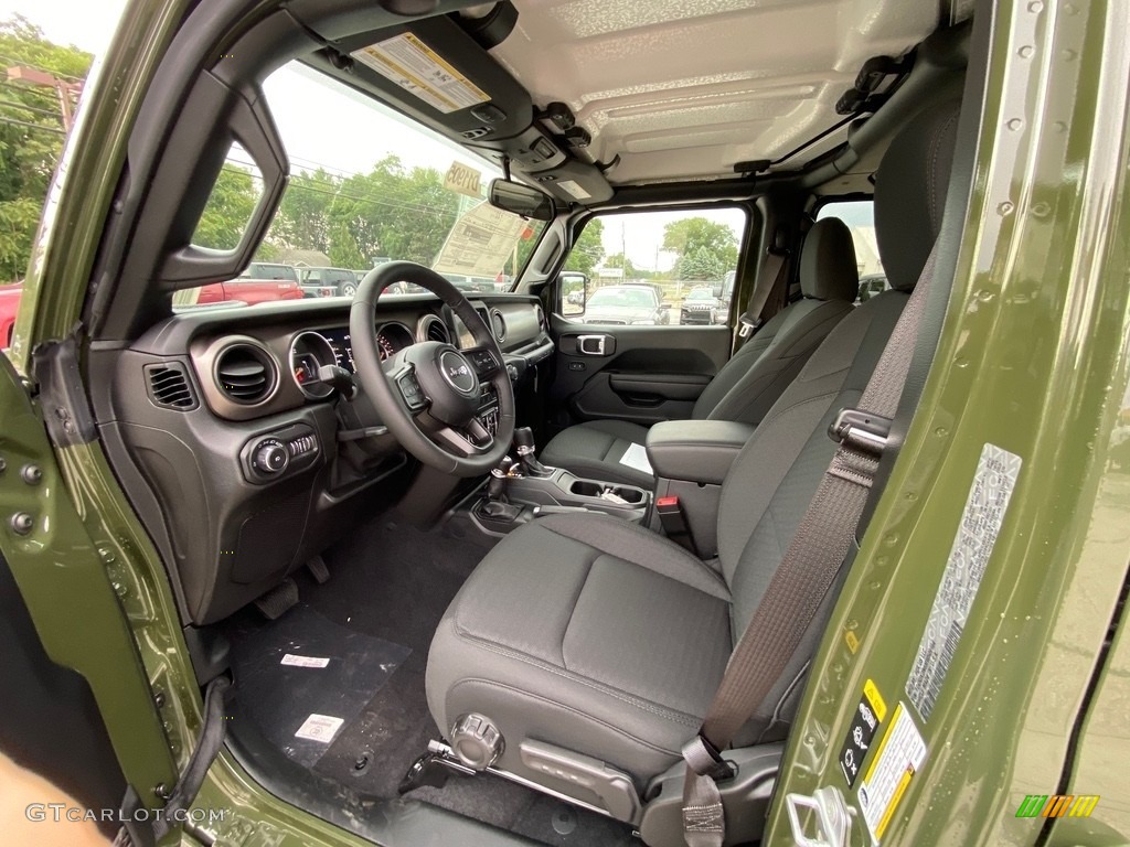 Black Interior 2021 Jeep Wrangler Unlimited Sport 4x4 Photo #139475980