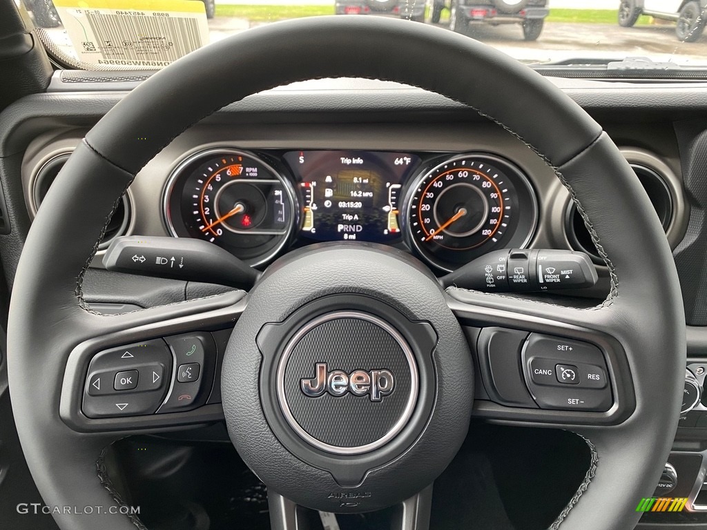2021 Jeep Wrangler Unlimited Sport 4x4 Black Steering Wheel Photo #139476046